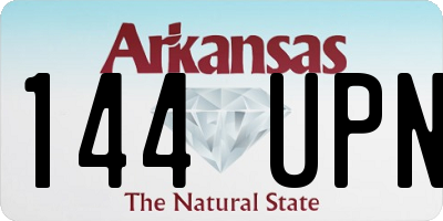 AR license plate 144UPN