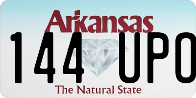 AR license plate 144UPO