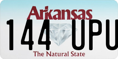 AR license plate 144UPU
