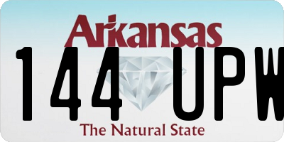 AR license plate 144UPW