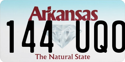 AR license plate 144UQO