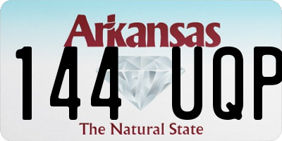 AR license plate 144UQP