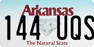 AR license plate 144UQS
