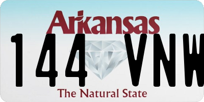 AR license plate 144VNW