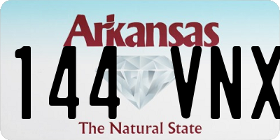 AR license plate 144VNX