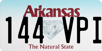 AR license plate 144VPI