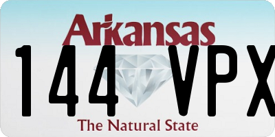 AR license plate 144VPX