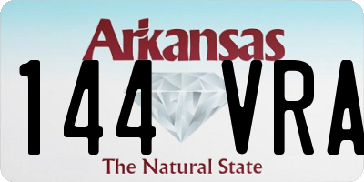 AR license plate 144VRA