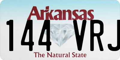 AR license plate 144VRJ