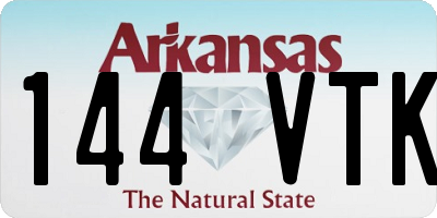 AR license plate 144VTK