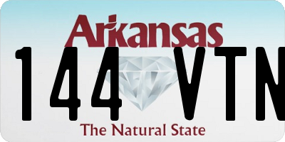 AR license plate 144VTN