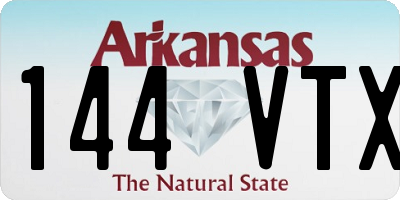 AR license plate 144VTX