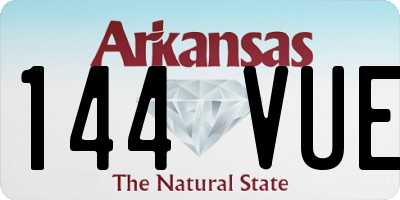 AR license plate 144VUE