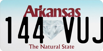 AR license plate 144VUJ