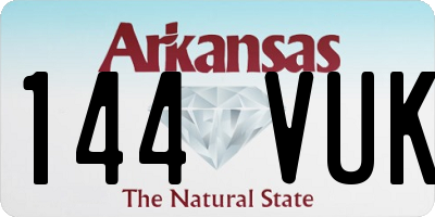 AR license plate 144VUK