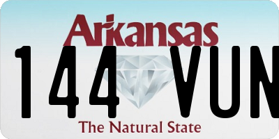 AR license plate 144VUN