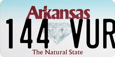 AR license plate 144VUR