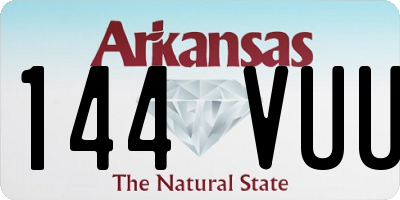 AR license plate 144VUU