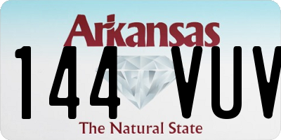 AR license plate 144VUV