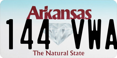 AR license plate 144VWA