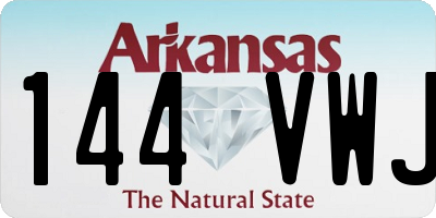 AR license plate 144VWJ