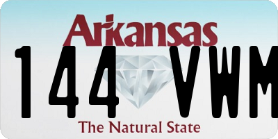 AR license plate 144VWM