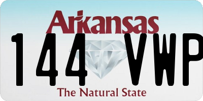 AR license plate 144VWP