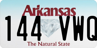 AR license plate 144VWQ