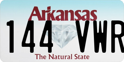 AR license plate 144VWR