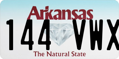 AR license plate 144VWX
