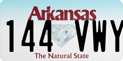 AR license plate 144VWY