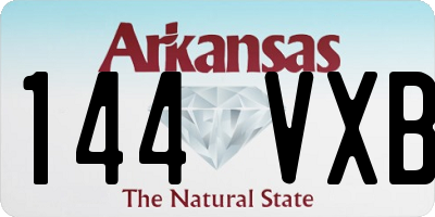 AR license plate 144VXB