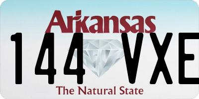 AR license plate 144VXE