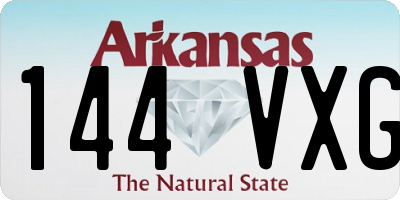 AR license plate 144VXG