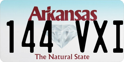 AR license plate 144VXI