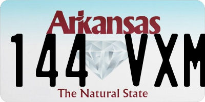 AR license plate 144VXM