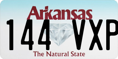 AR license plate 144VXP