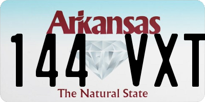 AR license plate 144VXT