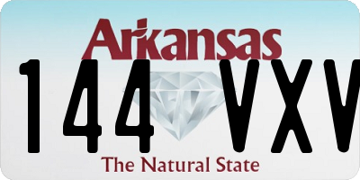 AR license plate 144VXV