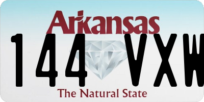 AR license plate 144VXW