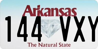 AR license plate 144VXY