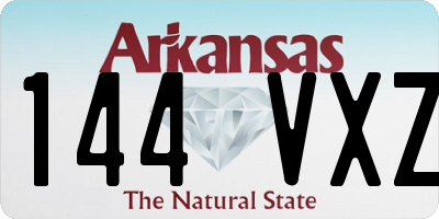 AR license plate 144VXZ