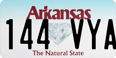 AR license plate 144VYA