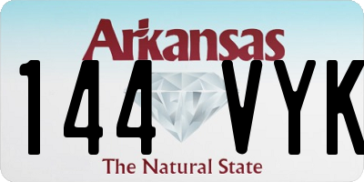AR license plate 144VYK