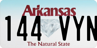 AR license plate 144VYN