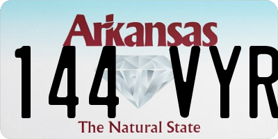 AR license plate 144VYR