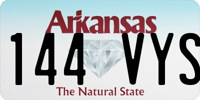AR license plate 144VYS