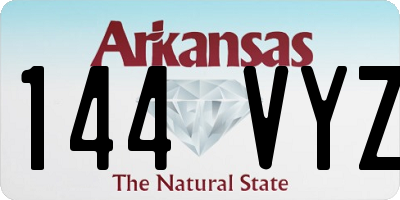 AR license plate 144VYZ