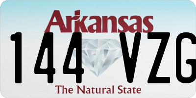AR license plate 144VZG