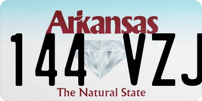 AR license plate 144VZJ